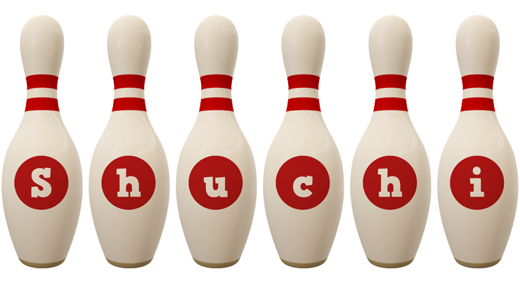 Shuchi bowling-pin logo