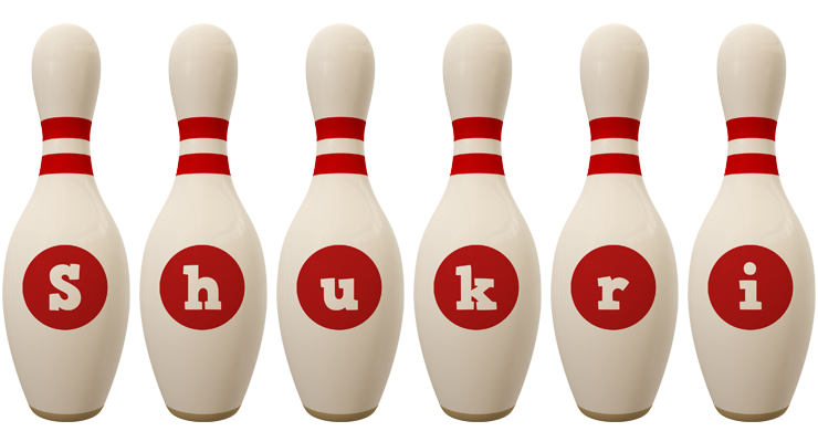 Shukri bowling-pin logo