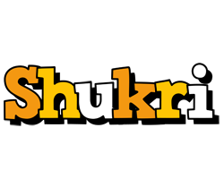 Shukri cartoon logo