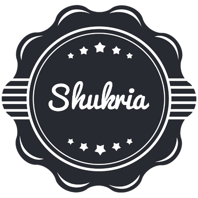 Shukria badge logo