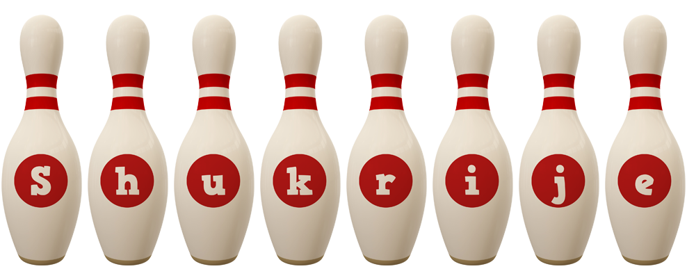 Shukrije bowling-pin logo