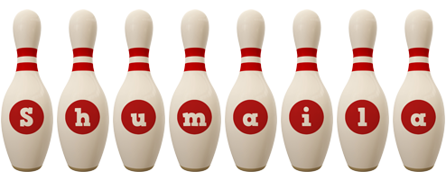 Shumaila bowling-pin logo