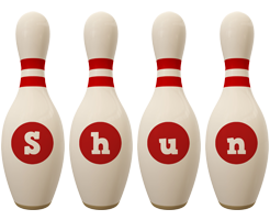 Shun bowling-pin logo