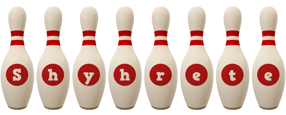 Shyhrete bowling-pin logo