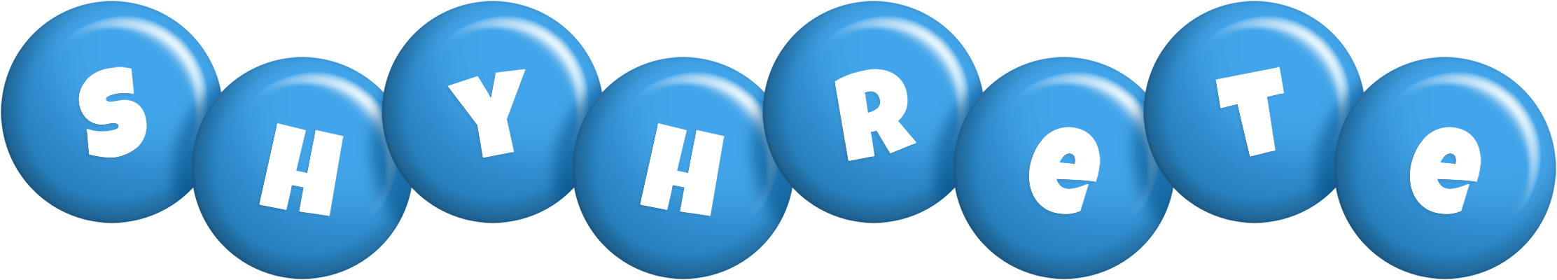 Shyhrete candy-blue logo