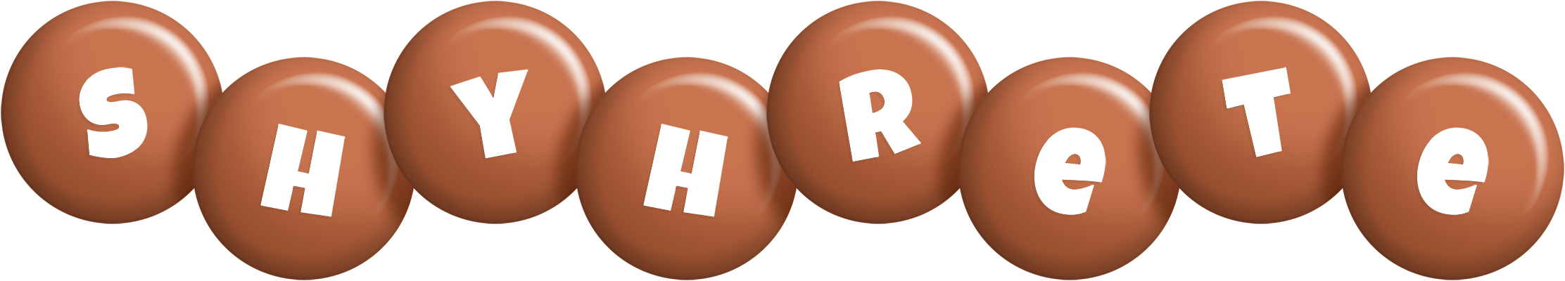 Shyhrete candy-brown logo