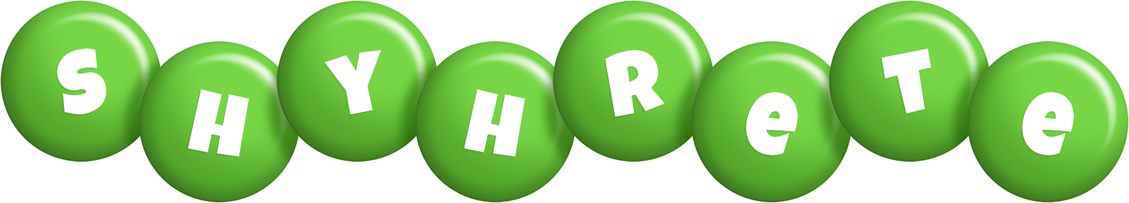 Shyhrete candy-green logo