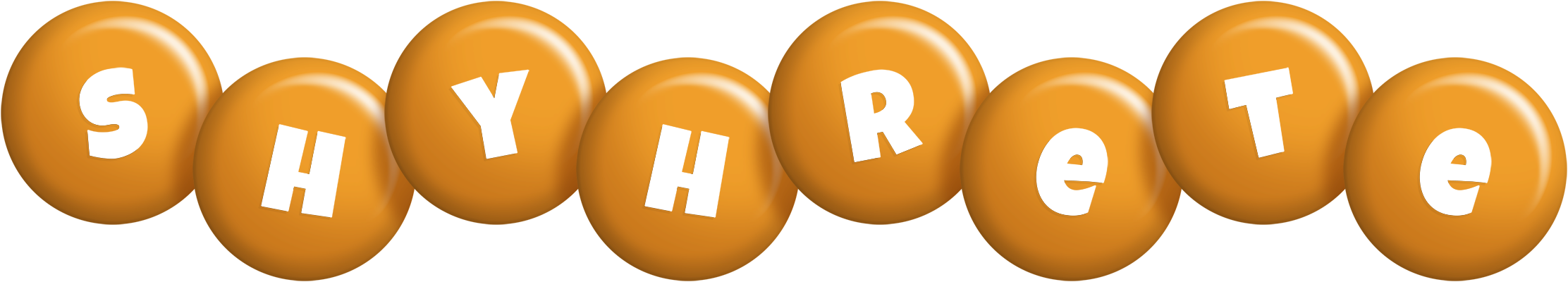 Shyhrete candy-orange logo