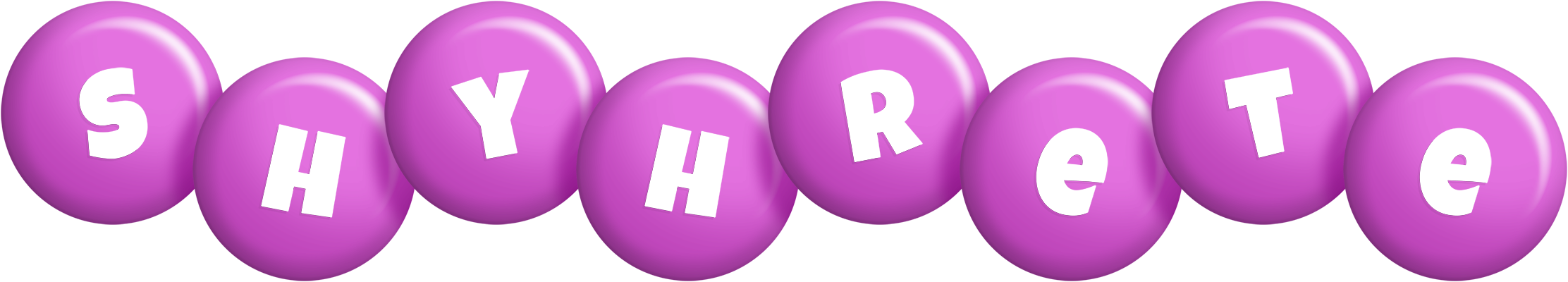 Shyhrete candy-purple logo