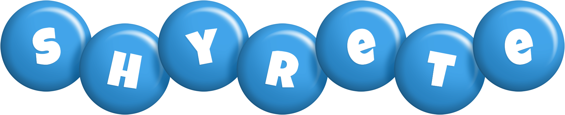 Shyrete candy-blue logo