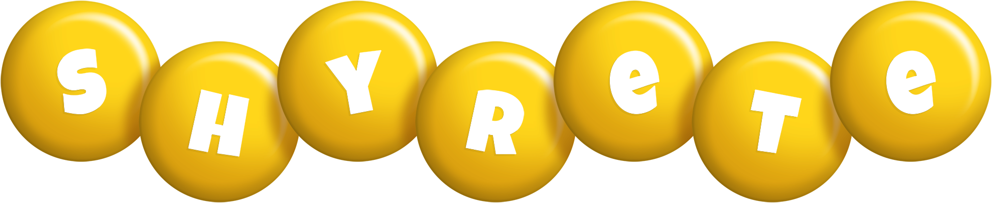 Shyrete candy-yellow logo