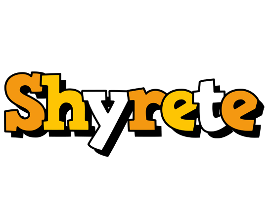 Shyrete cartoon logo