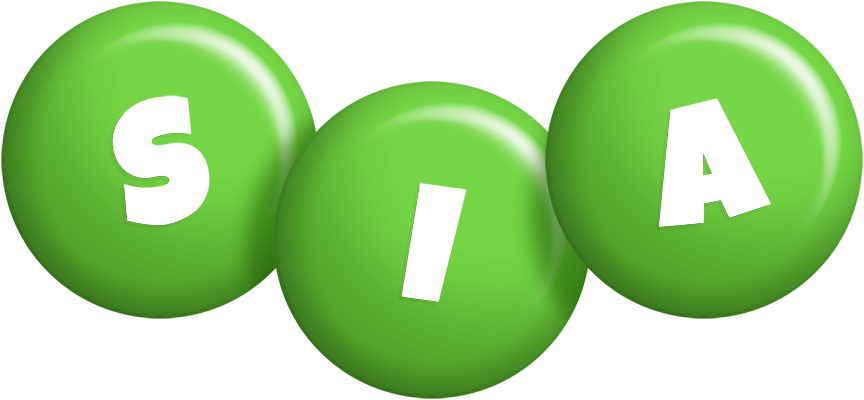 Sia candy-green logo