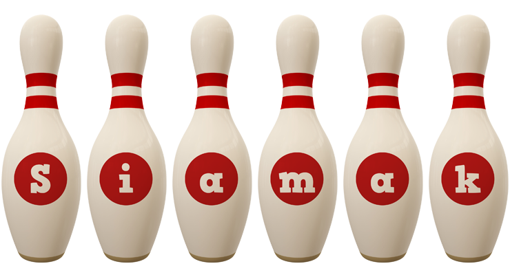 Siamak bowling-pin logo