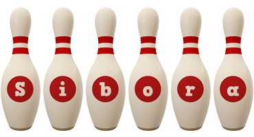 Sibora bowling-pin logo