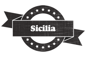 Sicilia grunge logo