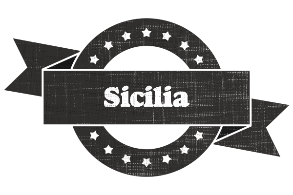 Sicilia grunge logo