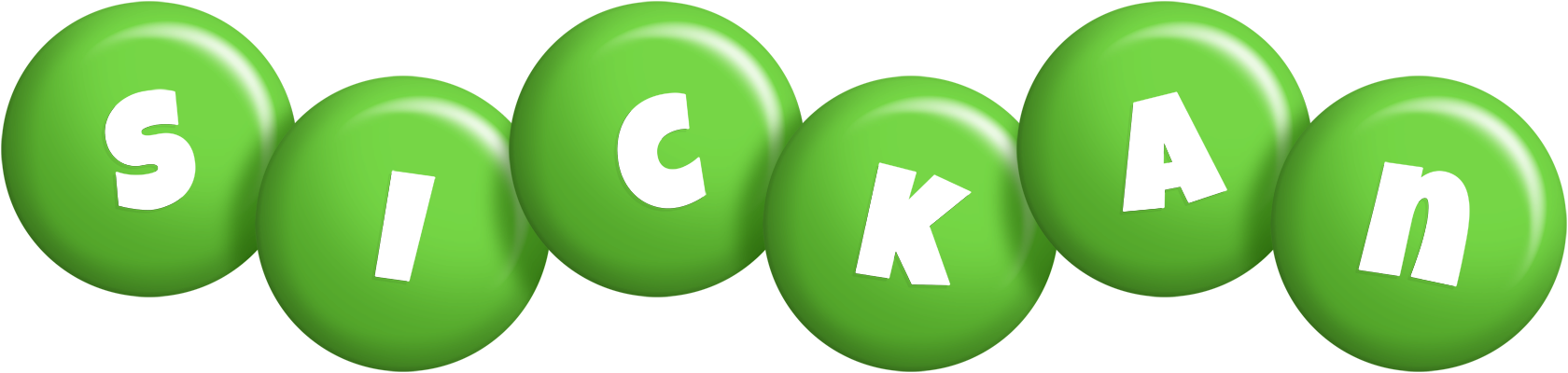 Sickan candy-green logo