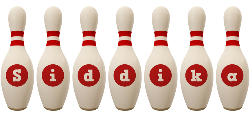 Siddika bowling-pin logo