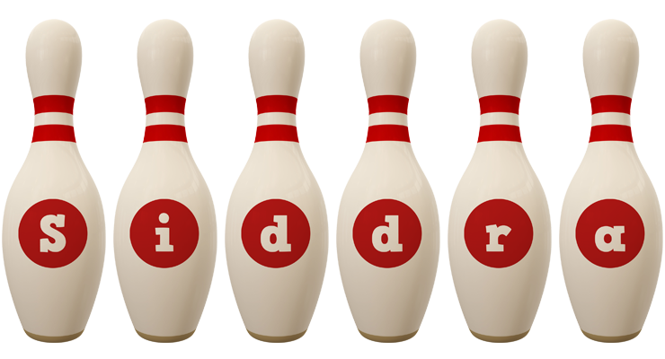Siddra bowling-pin logo