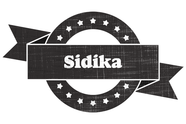 Sidika grunge logo