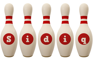 Sidiq bowling-pin logo