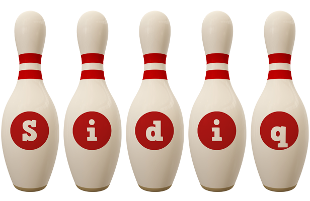 Sidiq bowling-pin logo