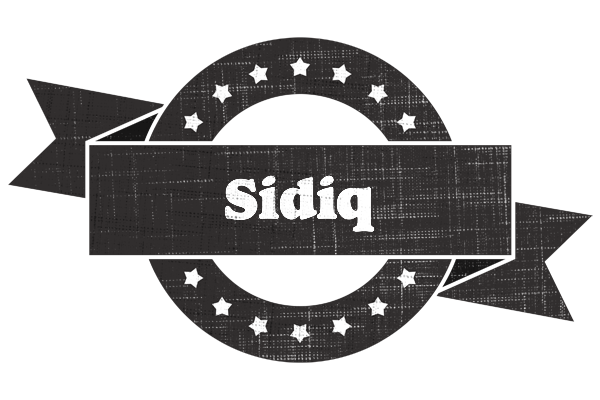 Sidiq grunge logo