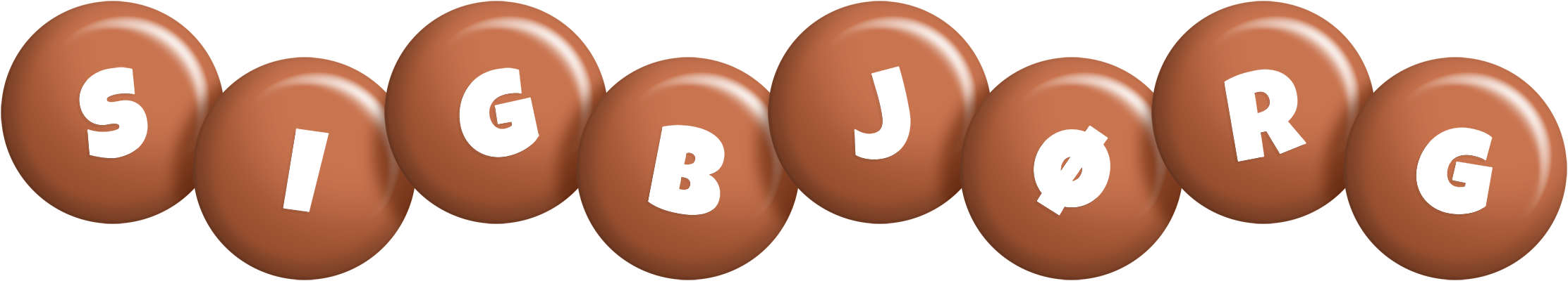 Sigbjørg candy-brown logo