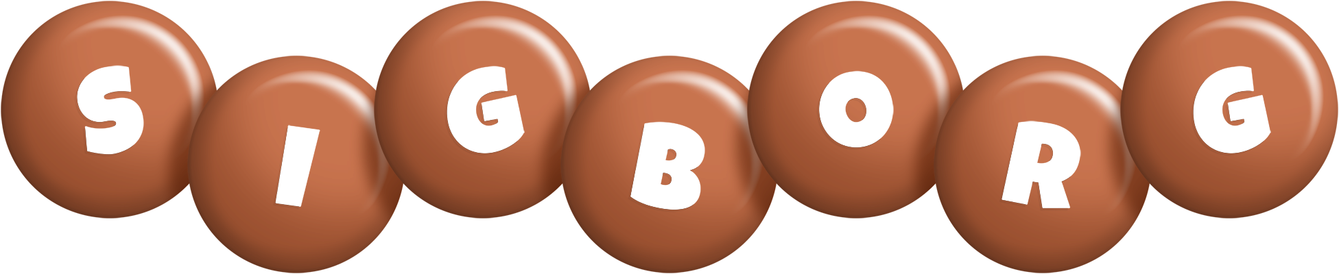 Sigborg candy-brown logo