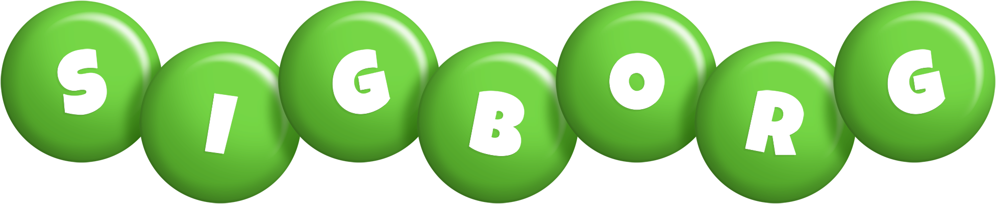 Sigborg candy-green logo