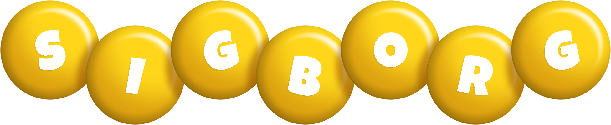 Sigborg candy-yellow logo