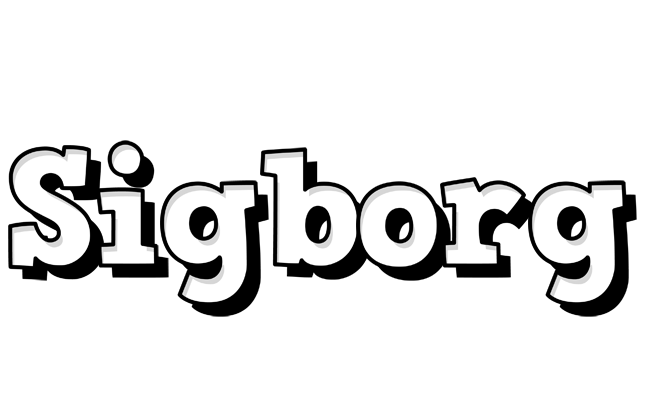 Sigborg snowing logo