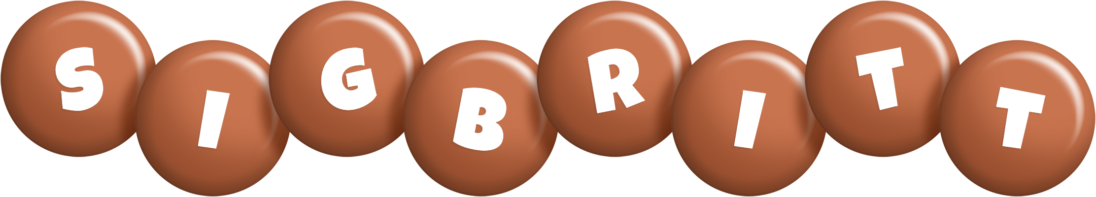Sigbritt candy-brown logo