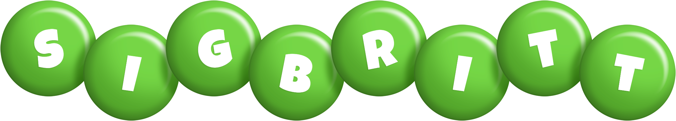 Sigbritt candy-green logo