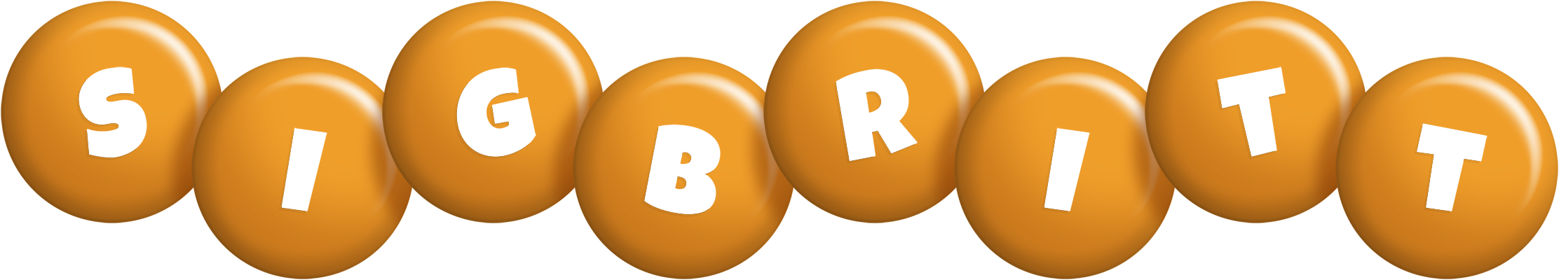 Sigbritt candy-orange logo