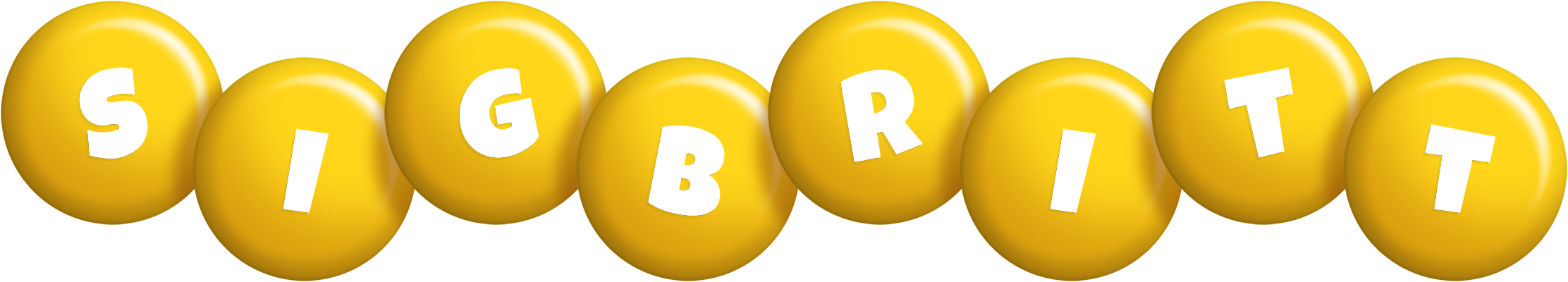 Sigbritt candy-yellow logo