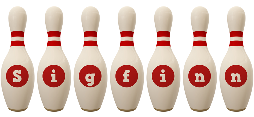 Sigfinn bowling-pin logo