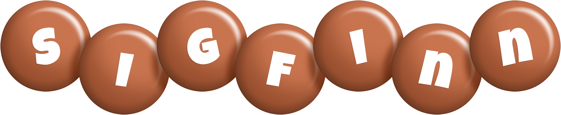 Sigfinn candy-brown logo