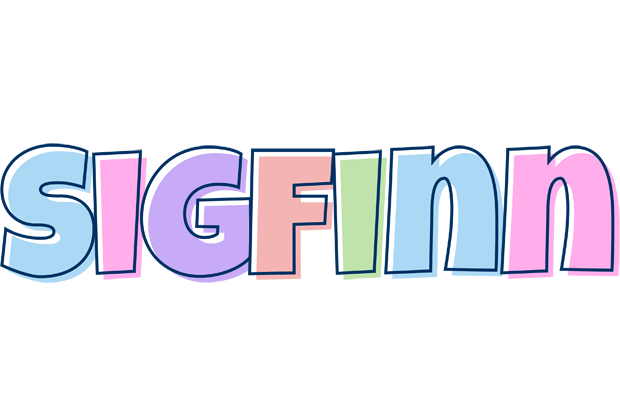 Sigfinn pastel logo