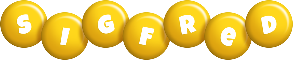 Sigfred candy-yellow logo