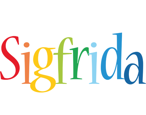 Sigfrida birthday logo