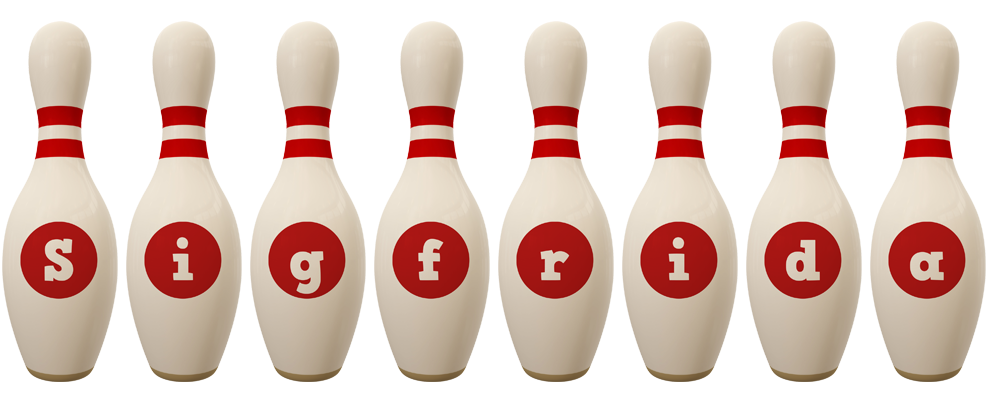 Sigfrida bowling-pin logo