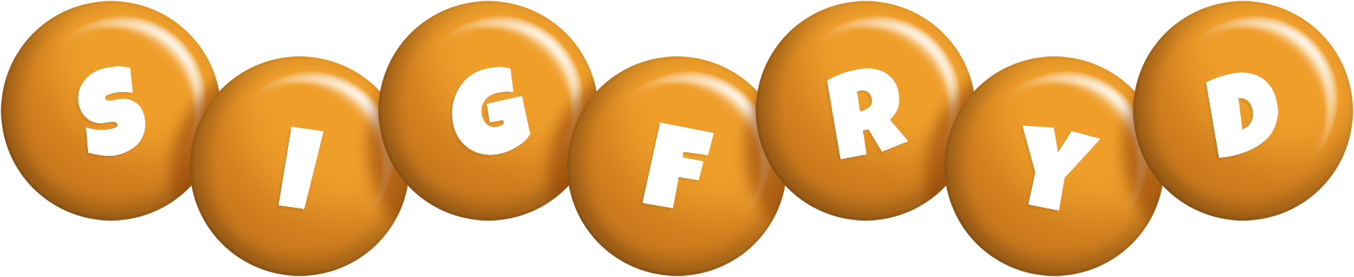 Sigfryd candy-orange logo