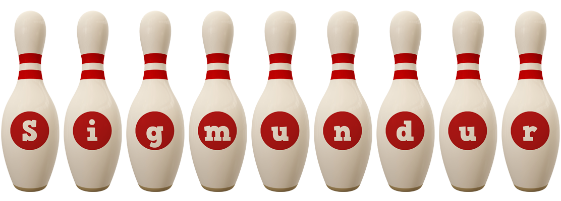 Sigmundur bowling-pin logo