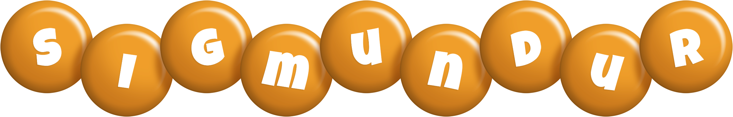 Sigmundur candy-orange logo