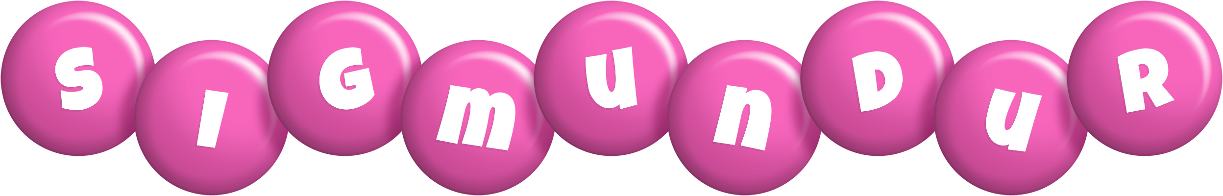 Sigmundur candy-pink logo
