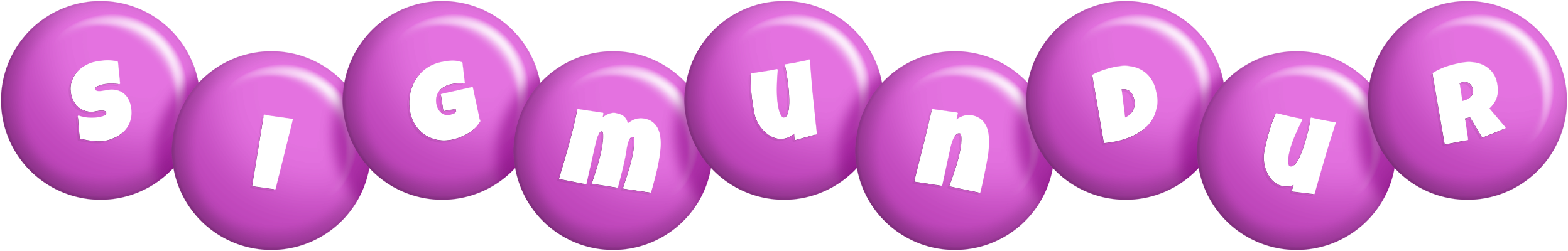 Sigmundur candy-purple logo