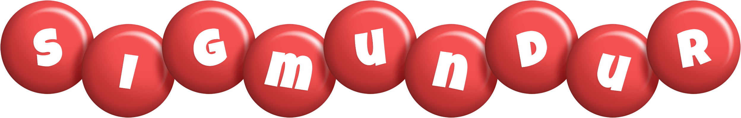 Sigmundur candy-red logo