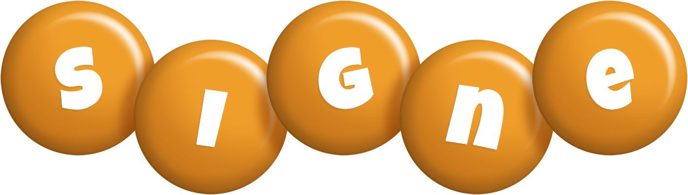 Signe candy-orange logo